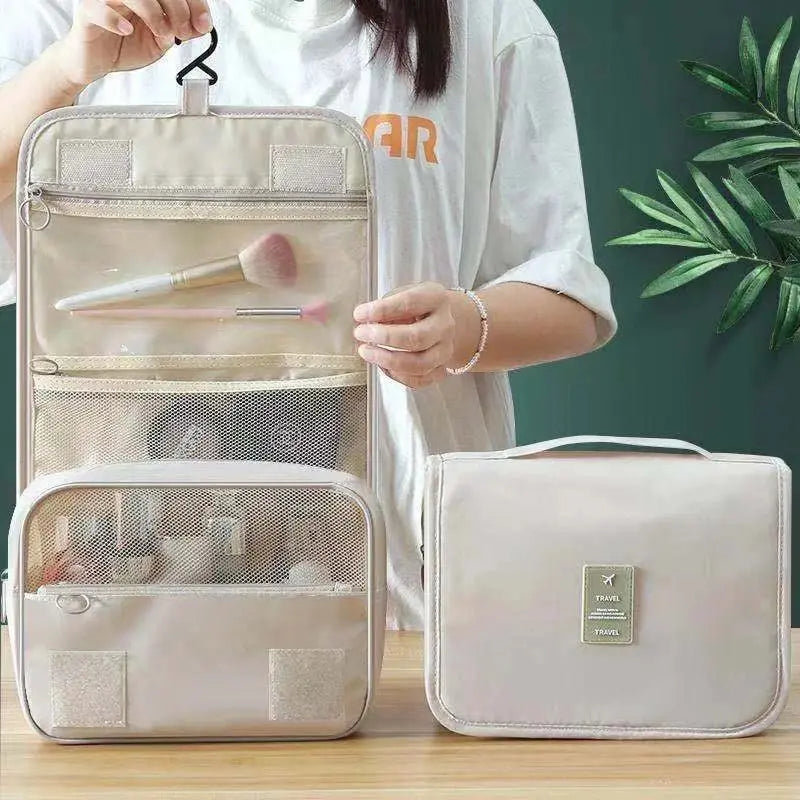 Travel Hanging Makeup Bag – Large Capacity Dry Wet Separation