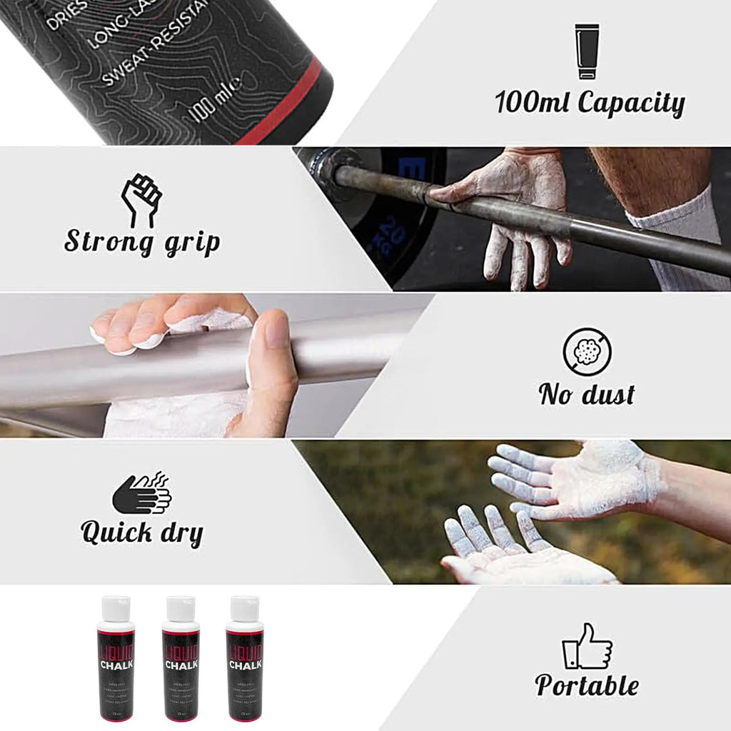Liquid Chalk Sports Magnesium Powder Grip Anti Slip Grip Lifting Cream For Fitness Weight Lifting Climbing Gym Sports Chalk Oasis Select