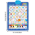 Bilingual Talking Wall Chart for Toddlers Learning Toys En/Spanish Interactive Wall Chart with Musical Alphabet Educational Oasis Select Blue