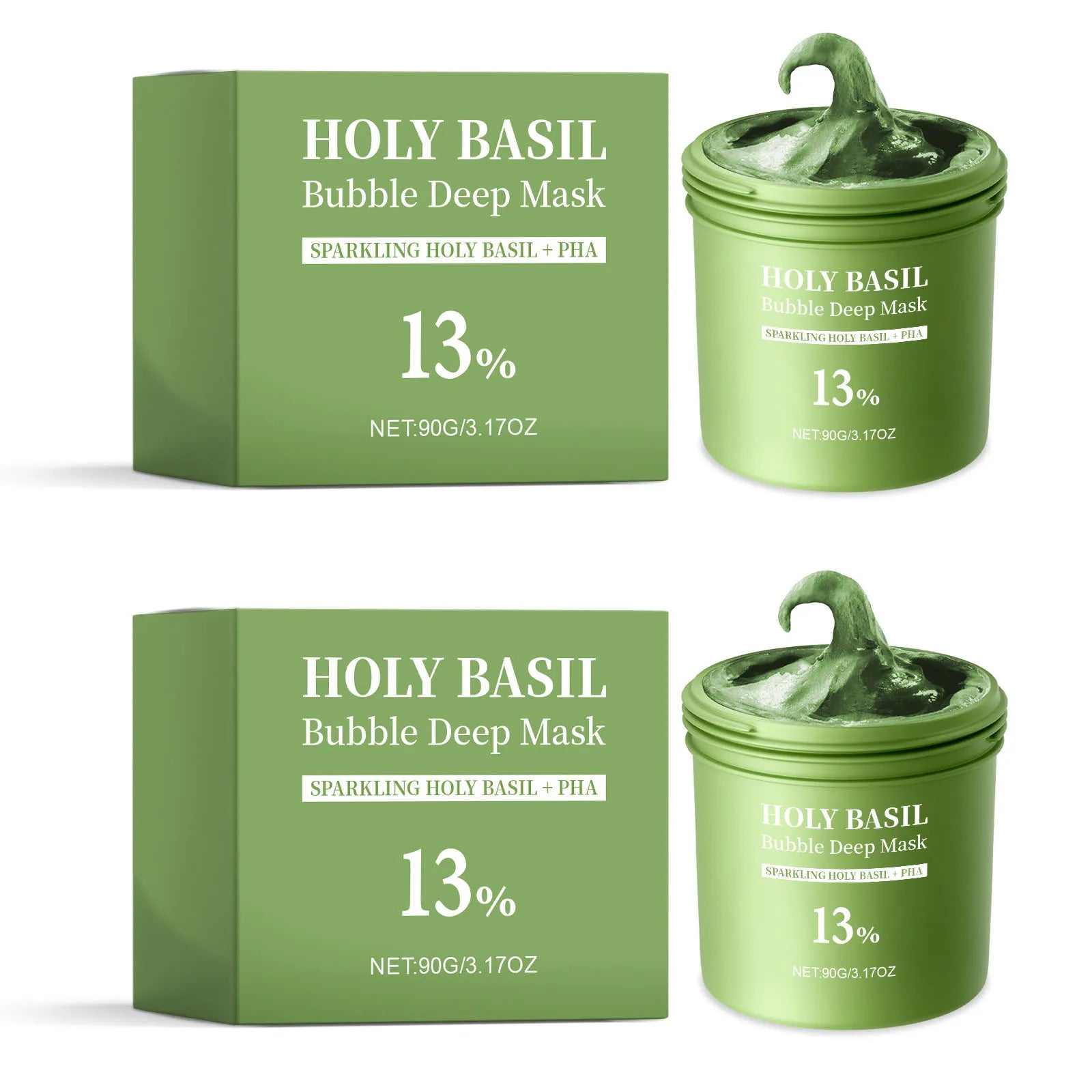 Holy Basil Bubble Mud Mask – Deep Cleanse, Oil Control 90g