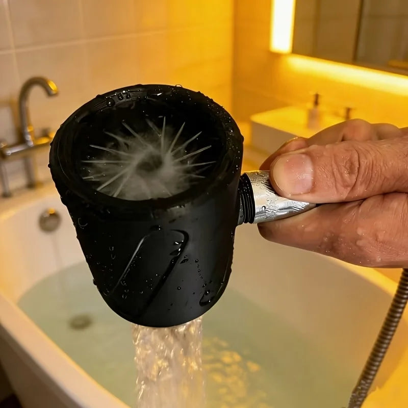 1PC 3D Printed Handheld Shower Head for Men High Pressure Spiral Nozzle Circular Massage Flushing Shower Head Accessories Oasis Select