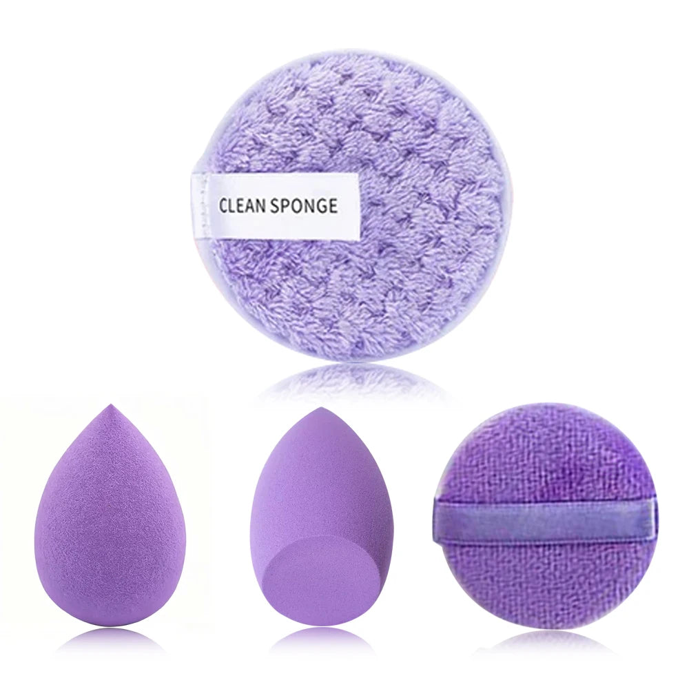 13/33pcs Professional Makeup Brush Set with Accessories for Combination Skin- Featuring Soft Brushes，Suitable for Beginners Oasis Select China Mainland 4pcs purple