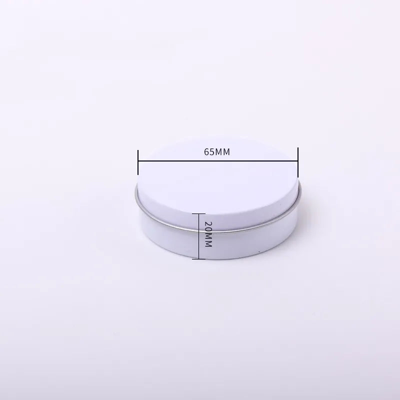 Round Tin Box – Refillable Metal Storage Jar for DIY & Travel