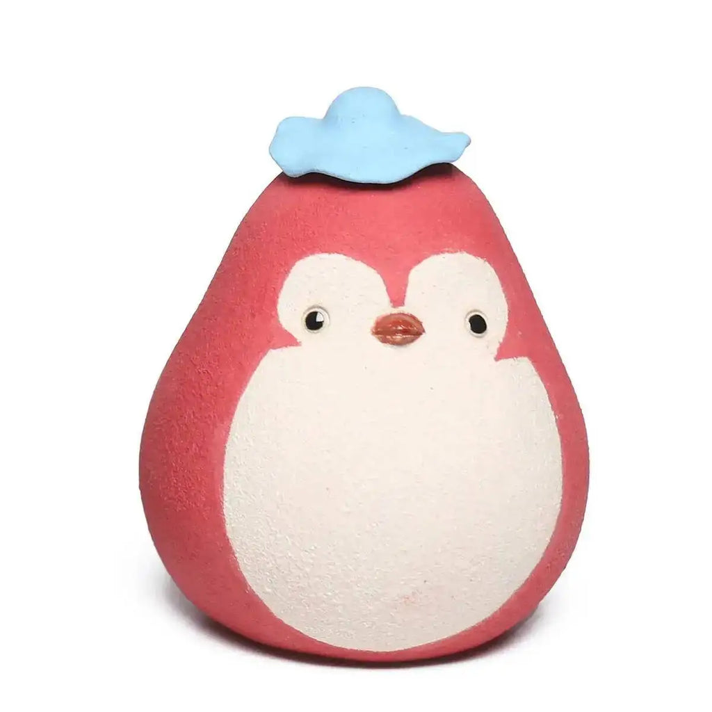 Yixing Zisha Tea Pet Penguin Eggplant Ornament Handmade Powder Clay Sculpture Little Chicken Cover Tray Tea Set Tea Play Tea Oasis Select