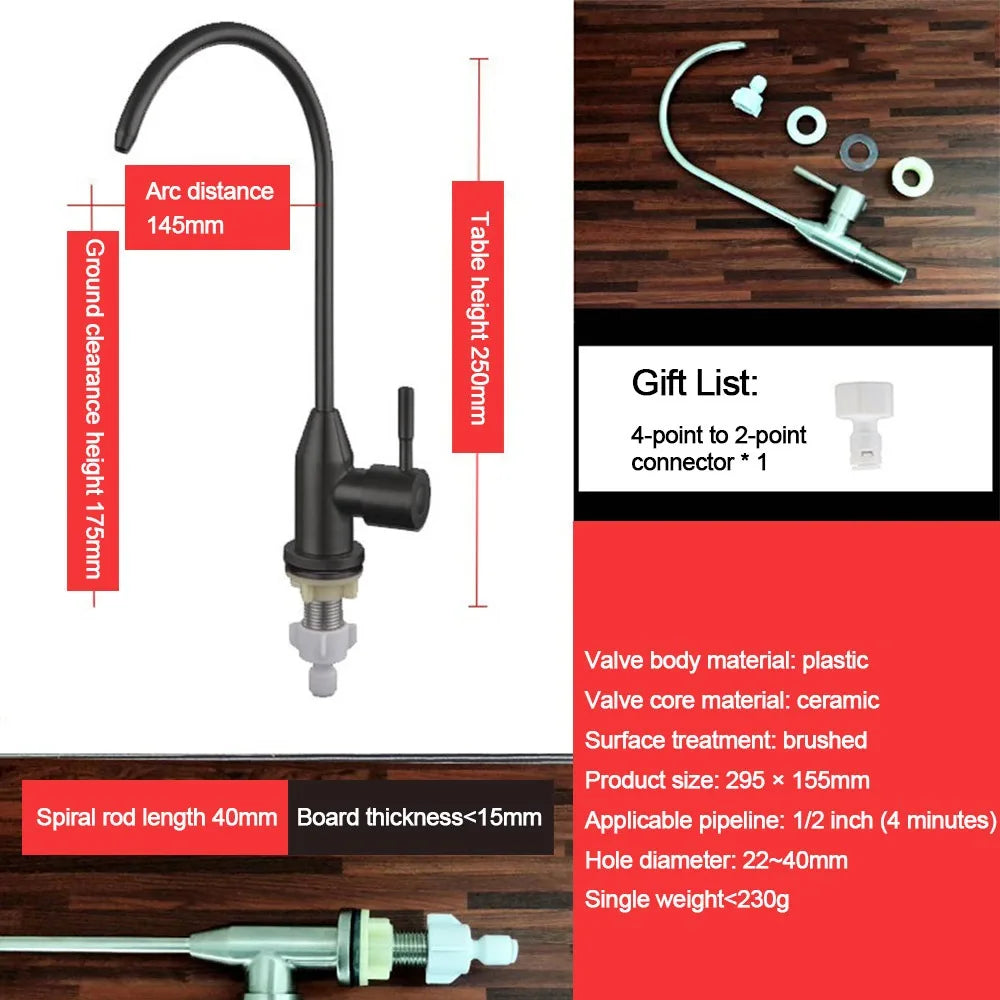 Stainless Steel Water Filter Faucet | 360° Swivel Kitchen Tap