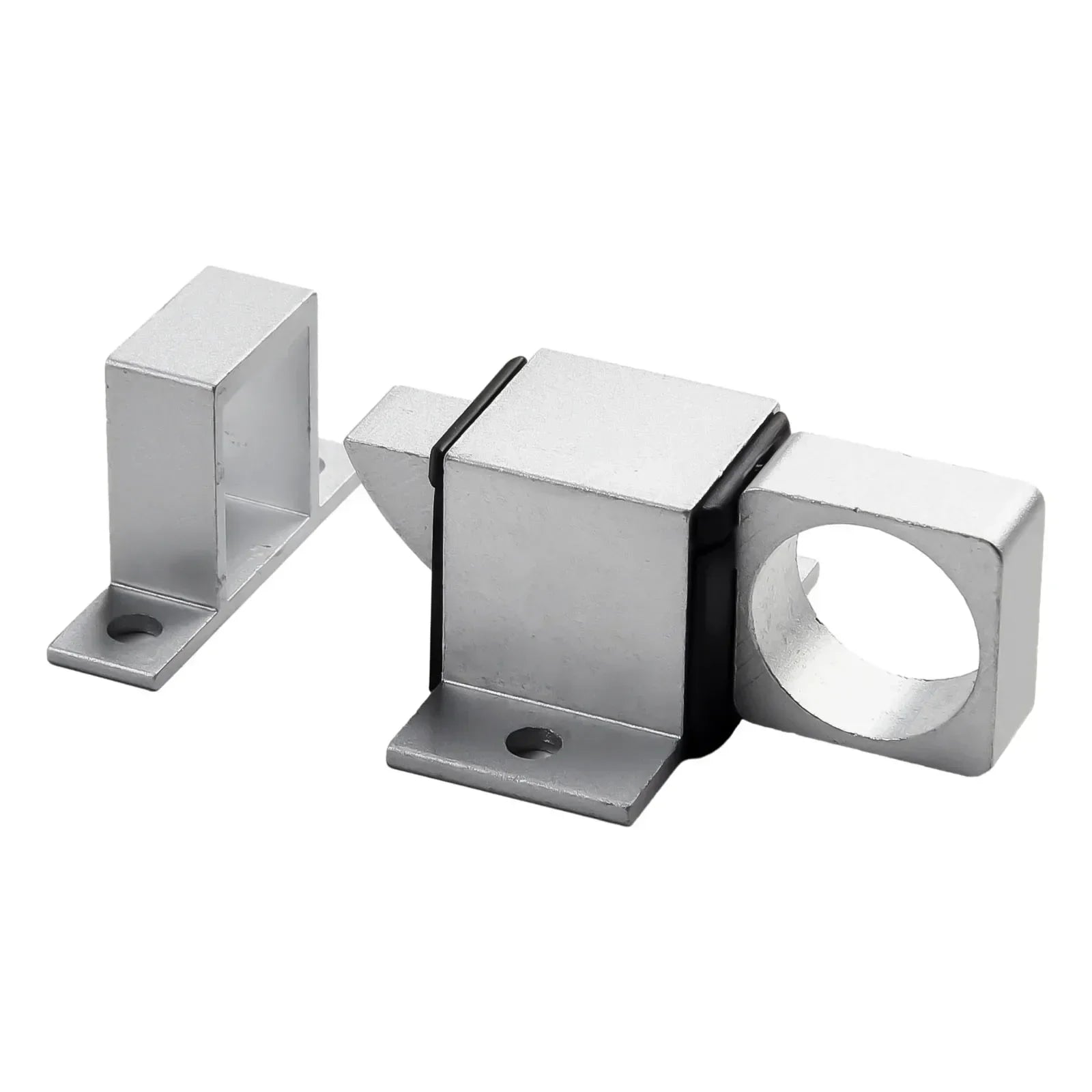 AAAAA AluminumAlloyBlack/Gray Window Gate Security Pull Ring Spring Bounce DoorBoltAutomatic Latch Lock Black Grey Window Oasis Select Grey China Mainland