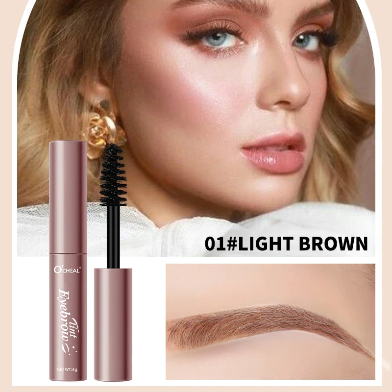 Ocheal Eyebrow Gel 4 Colors Long-lasting Fixed Eyebrow Waterproof Dyeing color Quick-dry Hose Transparent Eyebrow Gel Eye Makeup Oasis Select 01 Light Brown