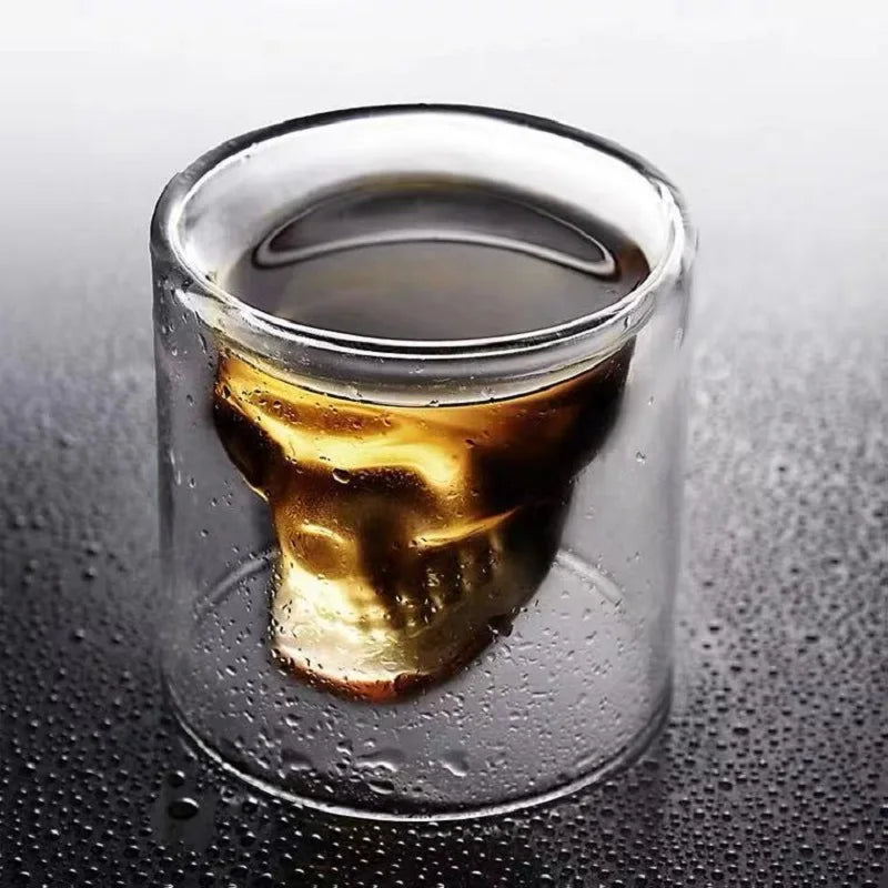 Halloween Novelty Cup Skull Head Shot Glass Fun Creative Designer Crystal Party Wine Cup Transparent Vodka Beer Steins Oasis Select
