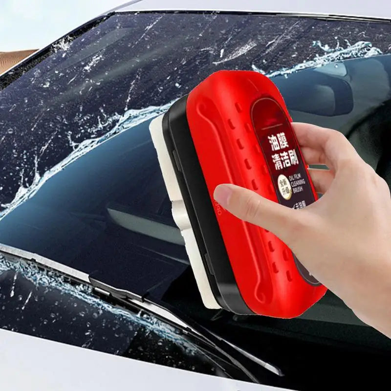 Auto Glass Oil Film Remover with Sponge Towel Glass Oil Film Remover Car Windshield Oil Film Cleaner for Car Window Remove Dirt Oasis Select