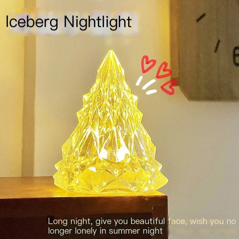 Christmas Decoration Cute Room Cabinets Bedside Table Battery Lamp Personalized Wedding Flashy Bling Decor Refrigerator Light Oasis Select