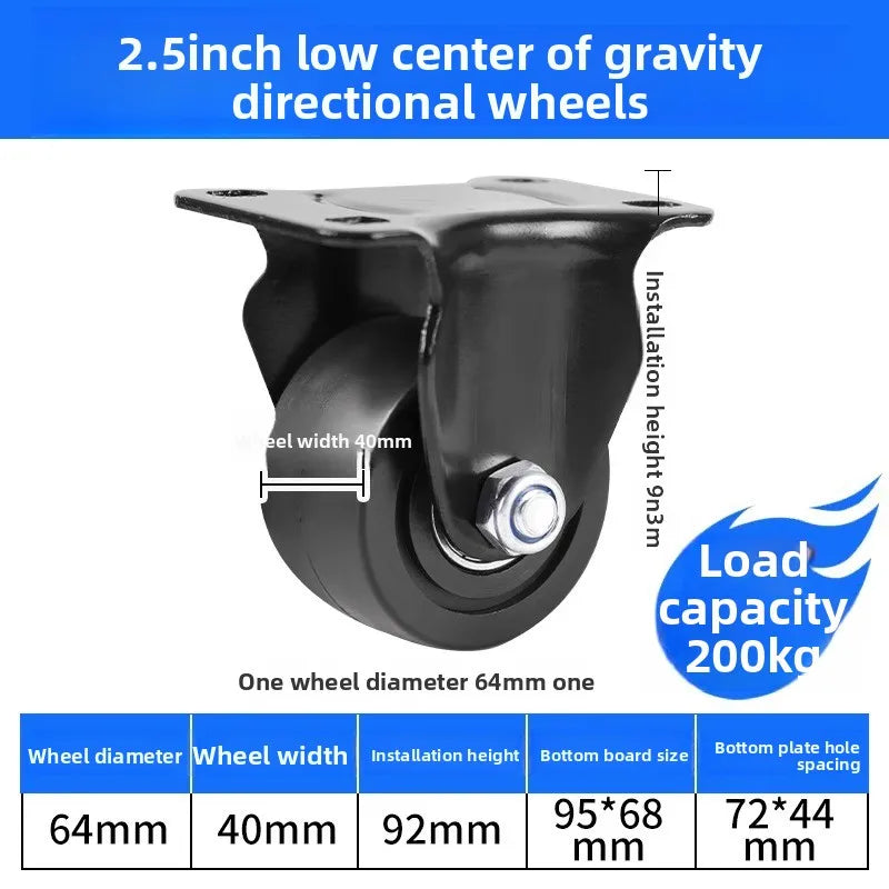1.5/2/3inch Heavy Duty Swivel Castor Trolley Wheels Furniture Rotatable Caster with Safety Lock Brake for Table Chair Sofa Oasis Select 2.5 inch G