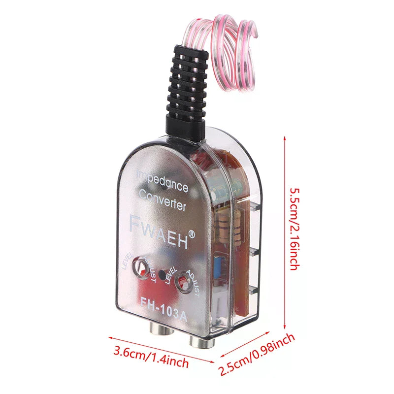 High Level Speaker Signal To Low Level RCA Adapter Car Audio High To Low Subwoofer Converter Oasis Select