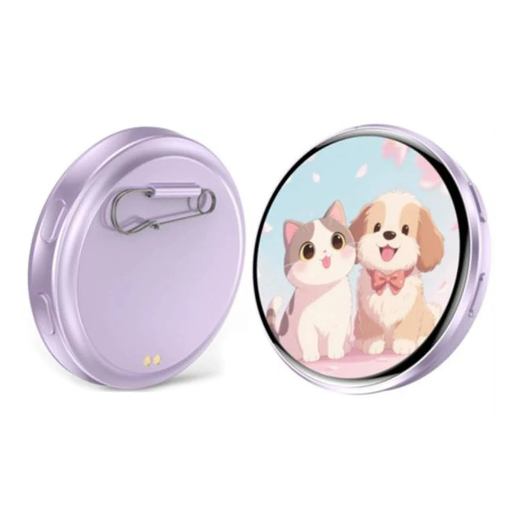 Anime Dynamic Digital Display Badge – 1.7" HD Touch Screen Pin