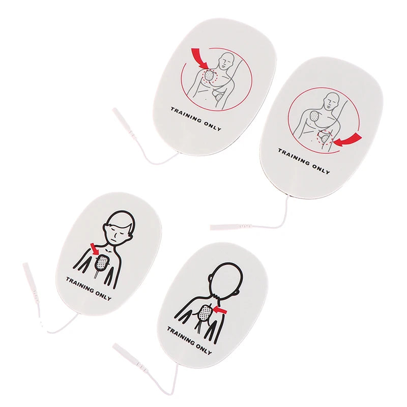 1 Pair AED Training Device Patches First Aid Training Replacement Pads Adult Kid Training Universal Trainer Oasis Select