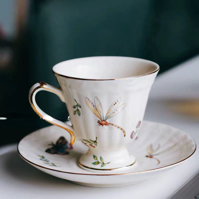 British European French Ceramic Coffee Cup And Dish Set Afternoon Teapot Dessert Teapot Coffee Mug Teacup Pot Kitchen Drinkware Oasis Select