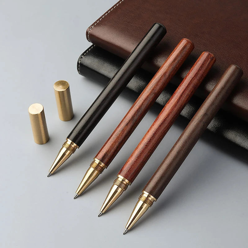 Vintage Ballpoint Pen Brass Ball Roller Pen Metal Cap Ball Pen School Students Office Stationery Supplies Writing Tools Oasis Select