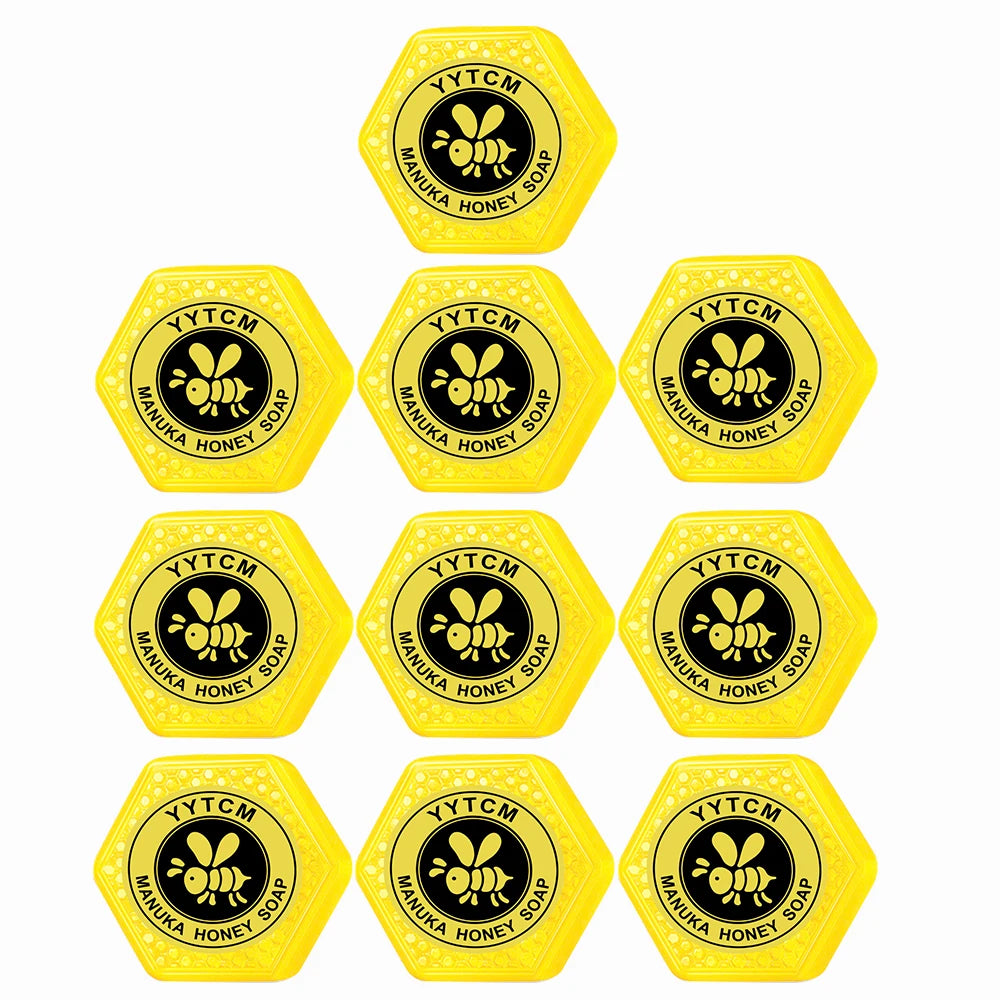 Manuka Honey Handmade Bar Soap – Face, Body & Hand 65g Cleansing Bar Soap Oasis Select 10 Pcs 65g