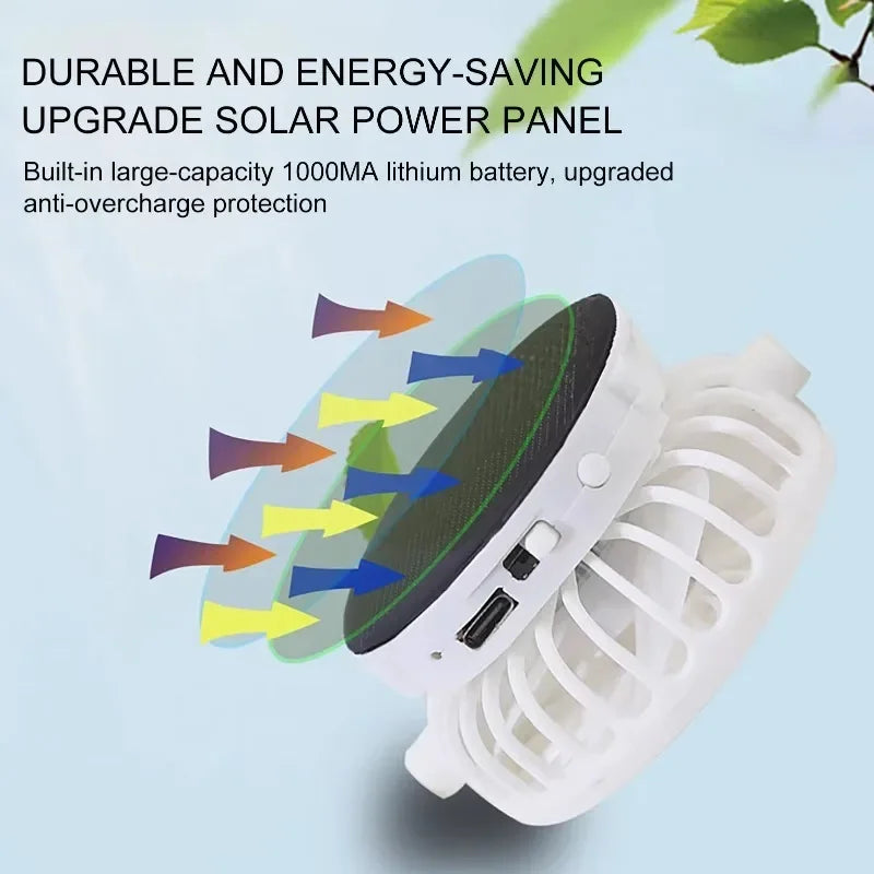 Solar Powered Cap with Fan Summer Breathable Mesh Sun Protection Outdoor Baseball Hat for Men USB Rechargeable Cooling Headwear Oasis Select