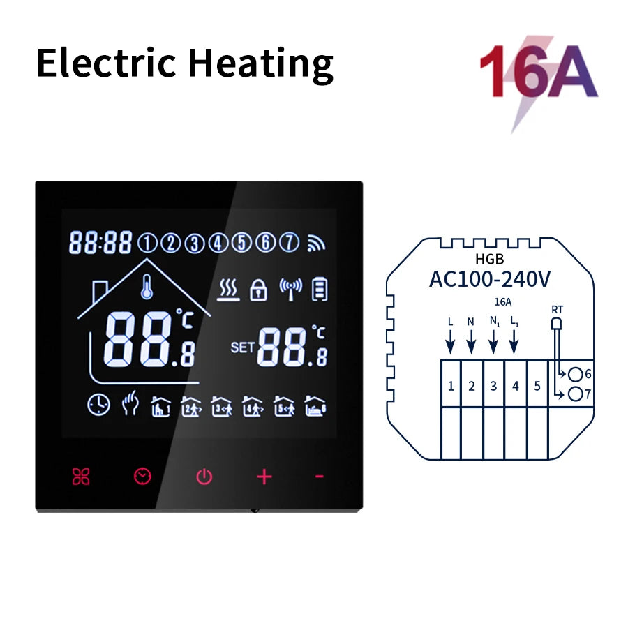 Tuya WiFi Smart Thermostat – Floor Heating & Gas Controller Smart Thermostat Oasis Select NO WiFi 16A Heating