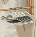 10Pcs Black/Orange/Grey Multifunctional Wet and Dry Household Hanger Suitable for Hanging Clothes Bedroom Wardrobe Anti-Slip Oasis Select Gray 10PCS