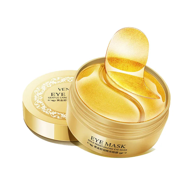 BIOAOUA 60pc Seaweed Gold Collagen Eye Mask – Dark Circles & Anti-Aging Eye Gel Mask Oasis Select 24K Golden