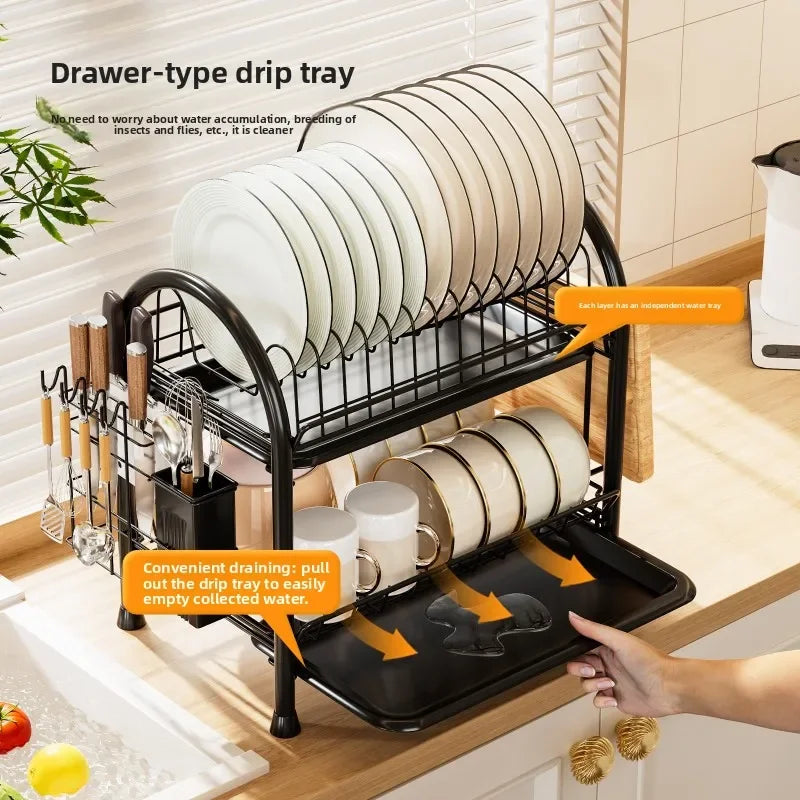 household countertop bowl and plate rack, dish rack, knife rack, chopstick cage integrated storage rack, dish cabinet Oasis Select