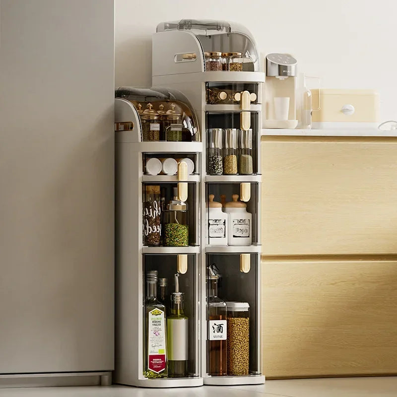 Multi-functional 18Cm narrow size crevice storage cabinet drawer kitchen crevice multi-layer bathroom narrow locker rack Oasis Select