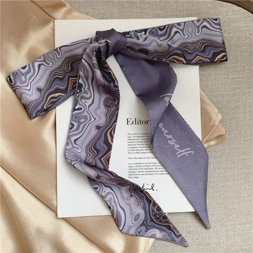 New Floral Headband Ribbon Oil Painting Headscarves Chinese Style Floral Scarf Oasis Select 6