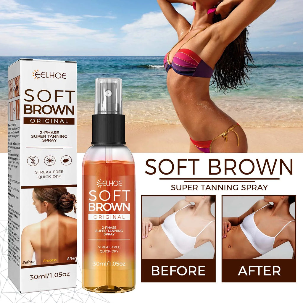 Self Tanning Spray Assist Natural Soft Antique Bronzer Wheat Skin Tone Tanning Accelerator Spray Beach Outdoor Sunscreen Care Oasis Select Default Title