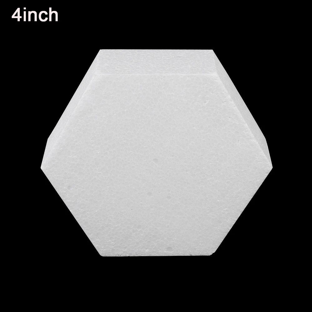 4/6/8/10 inch DIY Practice Heart Shaped Model Cake Foam Mold Polystyrene Sugarcraft Dummy Party Kitchen Accessories Oasis Select Hexagon 4inch