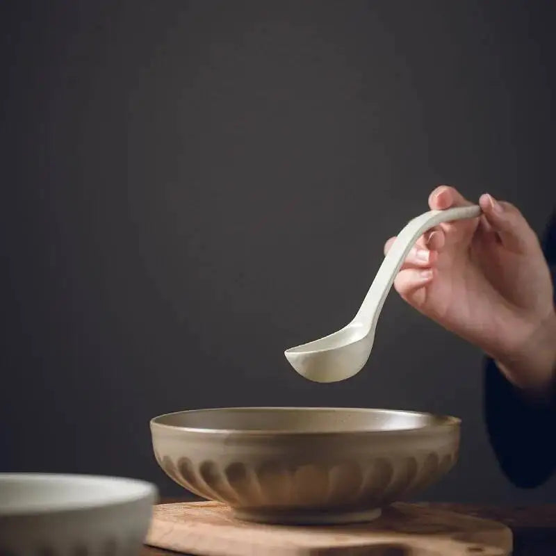 Jingdezhen Rustic Ceramic Household Soup Rice noodles Spoon Kitchen Tablewear Oasis Select