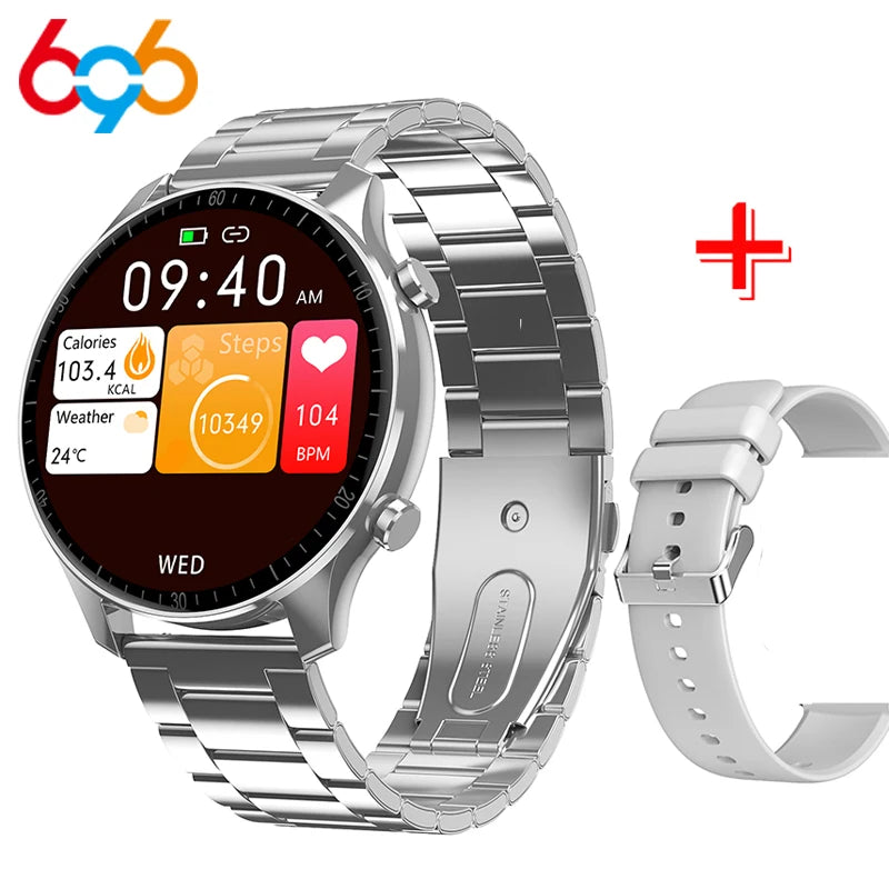 Sleep Health Monitor Smart Watch Men Outdoor Sports 1.5 Inch HD Screen Heart Rate BT Call Waterproof Business Smartwatch Sports Oasis Select SVGRS3M