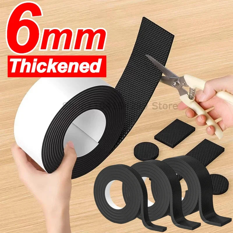 Black Chair Foot Pads 1 Roll - Thick Anti-Slip Noise Reducers Wear-Resistant Furniture Protectors for Table/Chair Mute Pads Oasis Select
