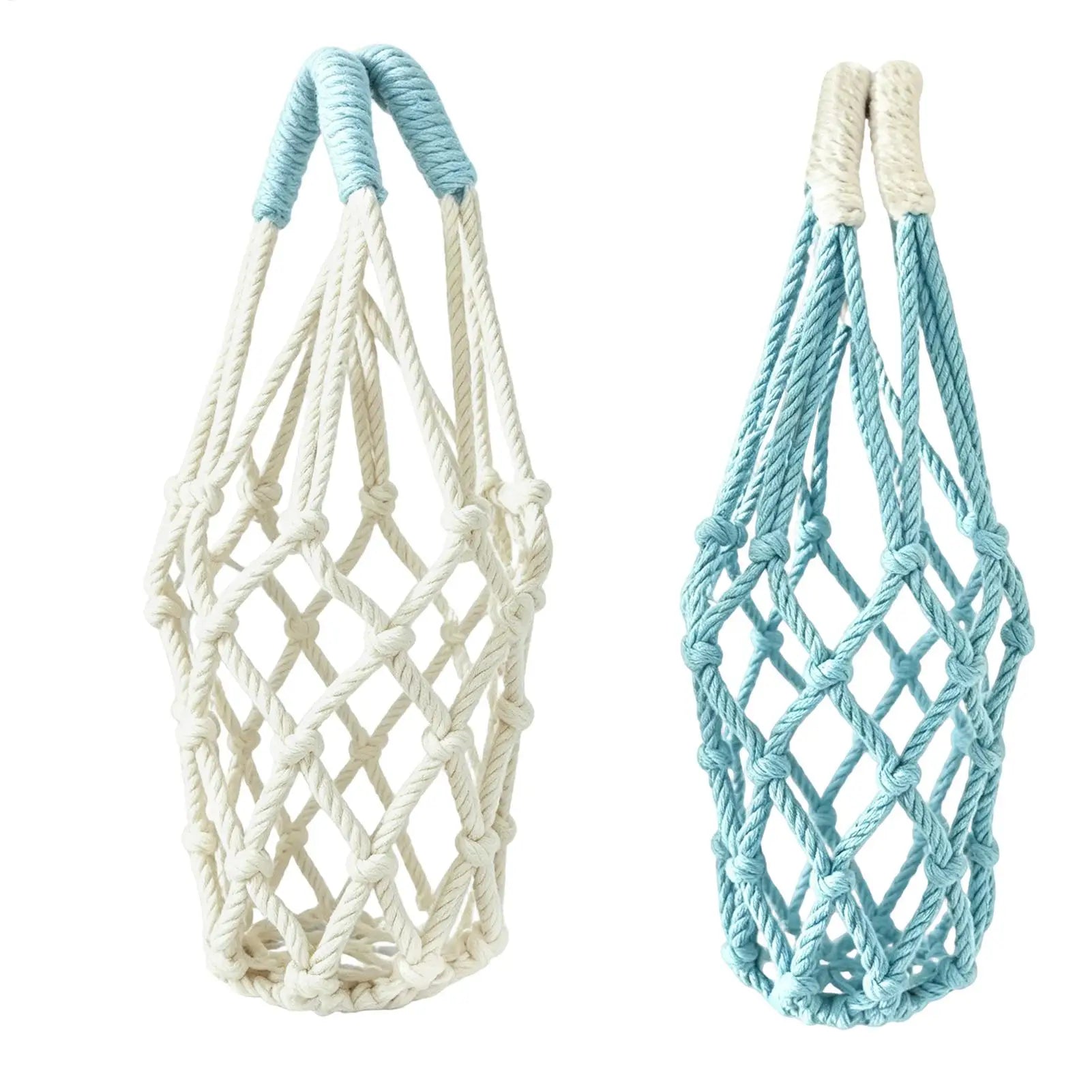 Handwoven Water Bottle Carrier Bag – Foldable Mesh Cup Holder