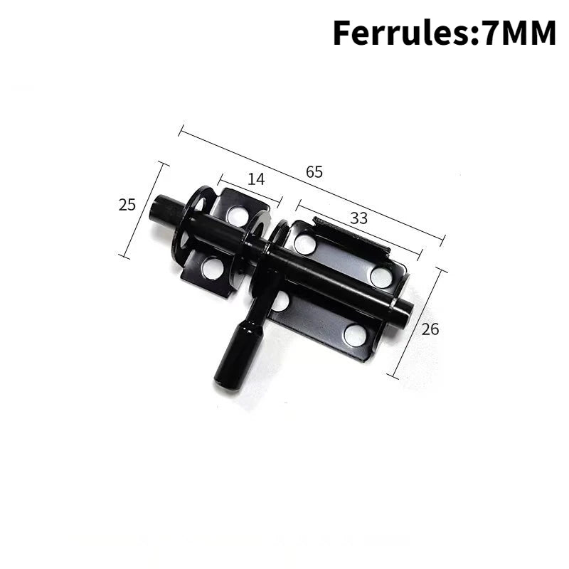 1 PCS Door Latch Solid Sliding Bolts Latch Hasp Home Hardware Gate Safety Toilet Door Lock Oasis Select black