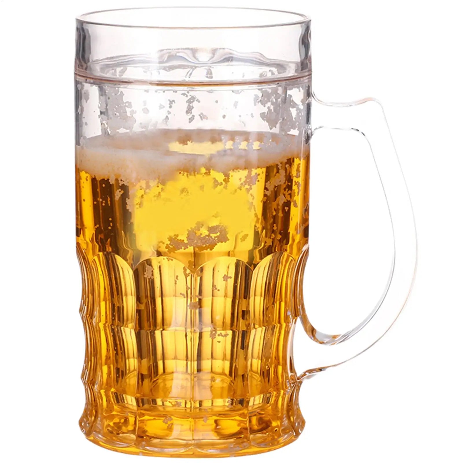 Fake Beer Mug Prank Cup – 450ml Transparent Double-Layer