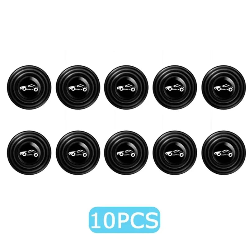 10/30/50pcs Car Door Anti-Shock Pad Door Shock Absorbing Gasket Trunk Sound Insulation Pad Shockproof Thickening Cushion Sticker Oasis Select 10pcs with logo