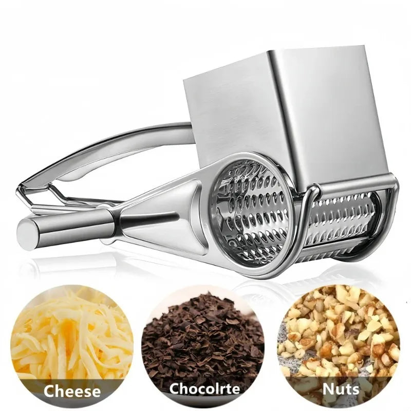 Hand Crank Stainless Steel Grater Multi-use Food Slicer Shredder for Vegetable Nut Chocolate Kitchen Use Oasis Select