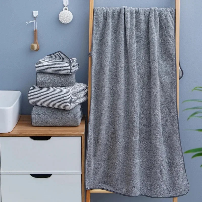 Thickened Bath Towels for The Body Microfiber Towel Soft and Absorbent Washcloths for Hand Face Bath Spa Yoga Fitness Home Oasis Select
