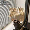 Pearl Chain Bucket Bag – Retro Chinese Style Crossbody