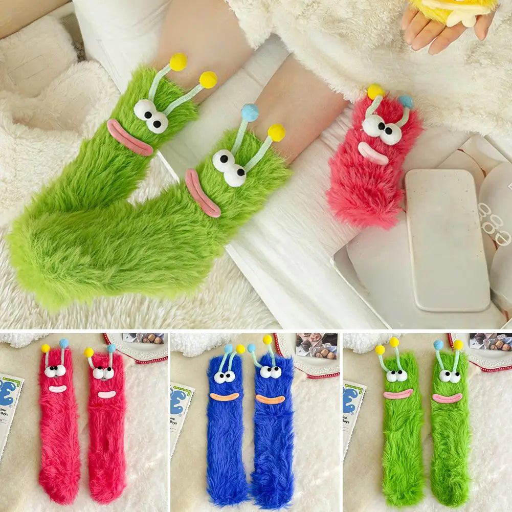 Christmas Autumn Winter Socks Cute Mid-tube Fluffy Floor Sleep Funny Velvety Warm Thick Happy Socks Girls Gift Lady Wholesale Oasis Select