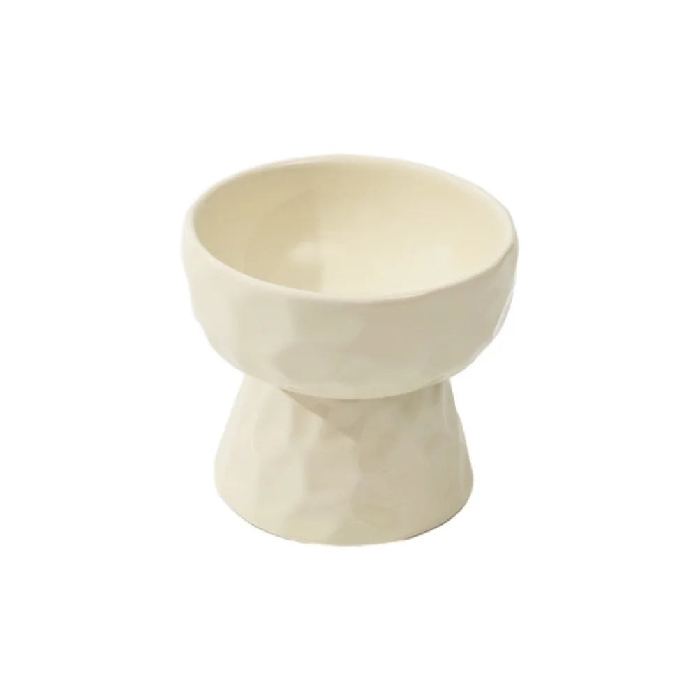 Ceramic Cat Bowl Slanted/Flat Mouth Multi-use Dog Food Feeding Basin Non-slip Anti Tipping Pet Drinking Feeder Kitten Puppy Oasis Select Style 4