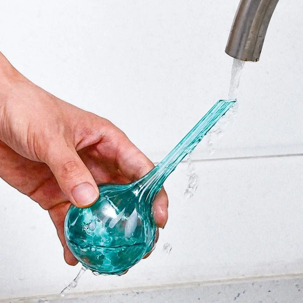 Glass Automatic Plant Watering Ball 100ml Bulb Shape Glass Auto Drip Irrigation System Colorful Automatic Watering Spike Oasis Select