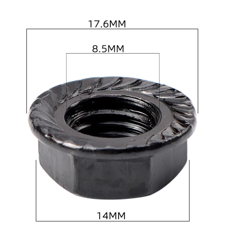 6PC Bicycle M8 Hex Nuts Square Hole Central Screw Crank Sprocket Seal Nut Steel Replace MTB Road Bikes Nut Bicycle Accessories Oasis Select