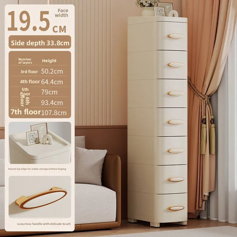 Thickened storage cabinet, drawer type household storage, plastic children's locker, wardrobe finishing box, chest of drawers Oasis Select