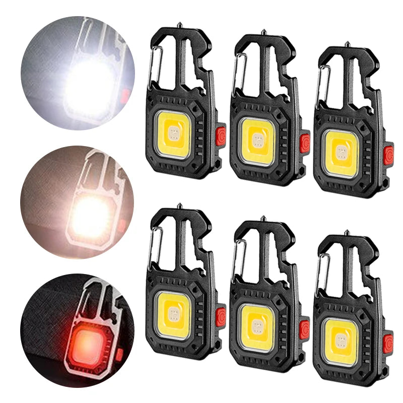 Mini LED Keychain Flashlight USB-C Rechargeable & Window Hammer