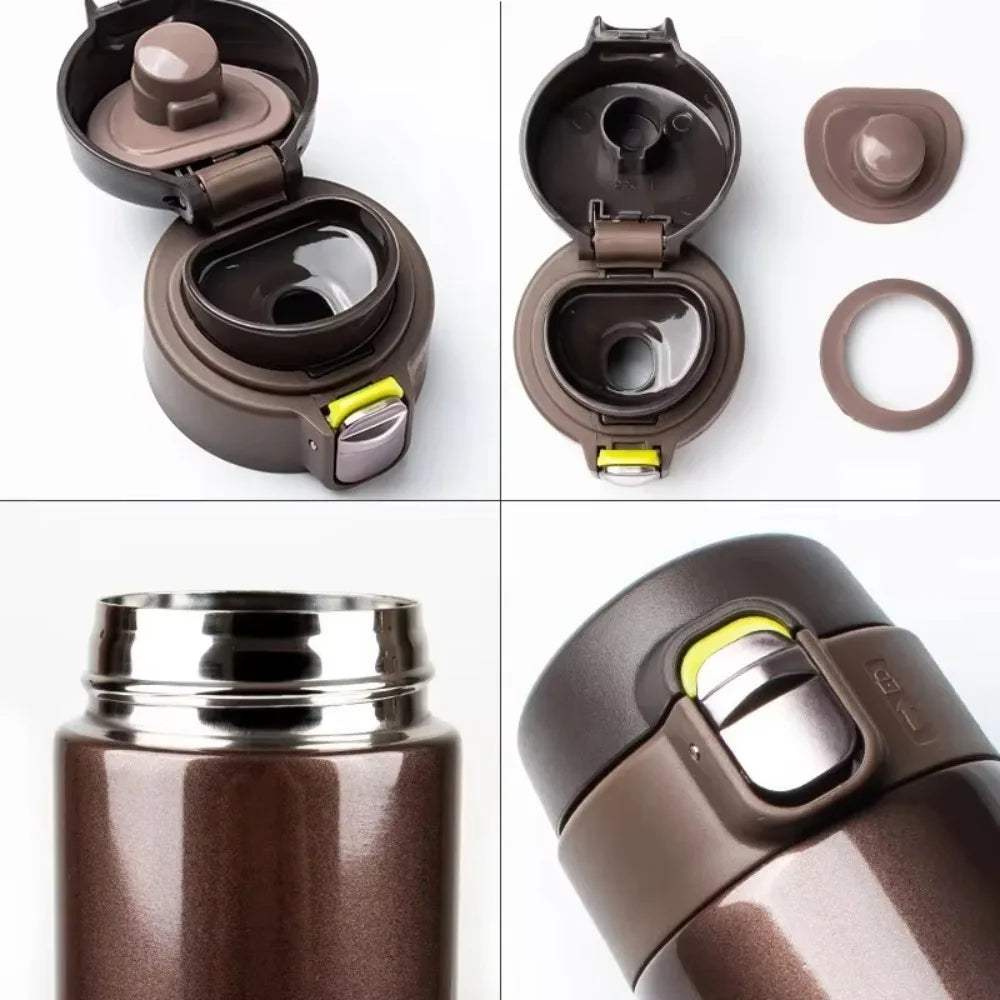 Stainless Steel Thermal Mug Bouncing Cover Double Wall Insulation Thermo Cup Temperature Retention large Capacity Coffee Mug Oasis Select