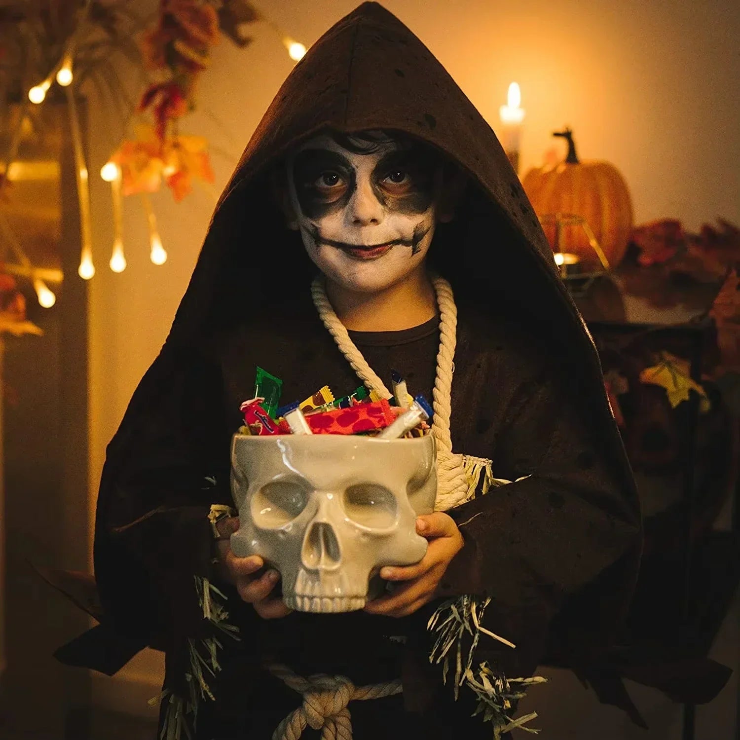 300/500ml Halloween Bowl Ceramic Fruit Bowl Restaurant Bar Ableware Decorations Festival Noodles Candy Bowl Kitchen Tableware Oasis Select