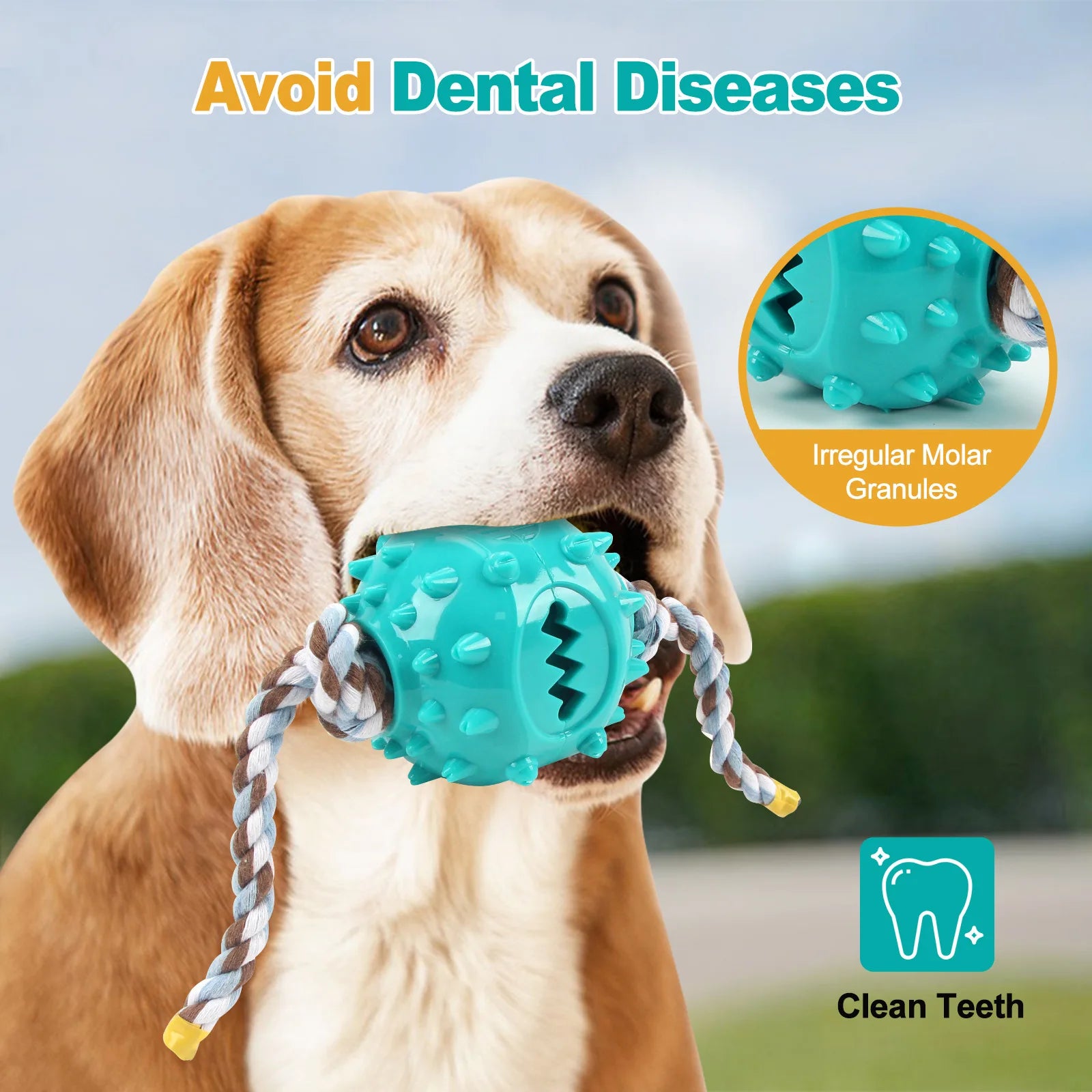 The Toy Self-fun Teething Food Leakage Ball Is Tough To Bite and The Hidden Food Pull Rope Ball Is A Dog Toy That Won't Break Oasis Select