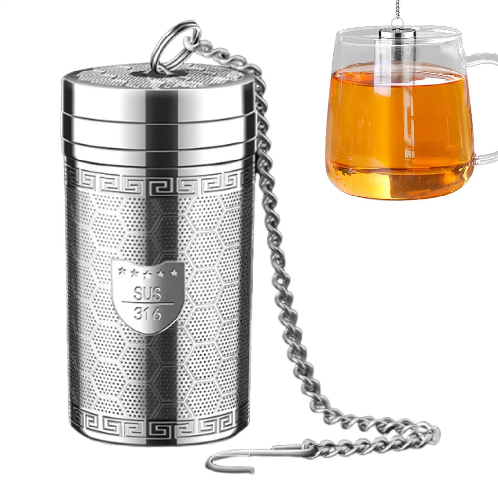 Tea Steeper Fine Mesh Stainless Steel Tea Diffusers for Loose Tea Tea Accessories Tea Strainer Tea Filter with Extended Chain Oasis Select